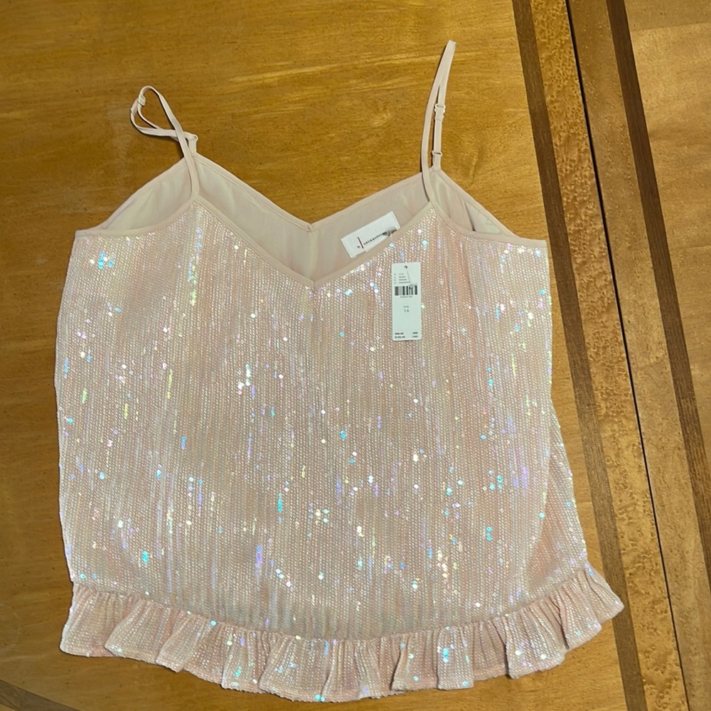 NWT Anthropologie lined sequined tank size 14